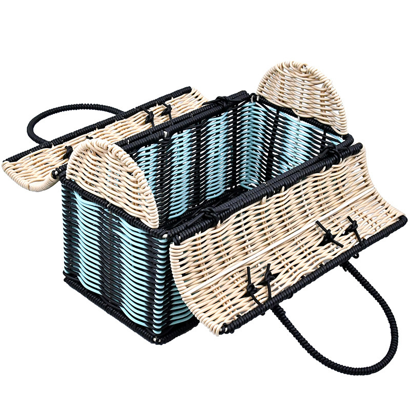 Top High Quality New Style New Women's Handheld Woven Bag Large Capacity Storage Bag Handmade Woven Bag Practical PP/PE Rattan Bag New Free Deliv