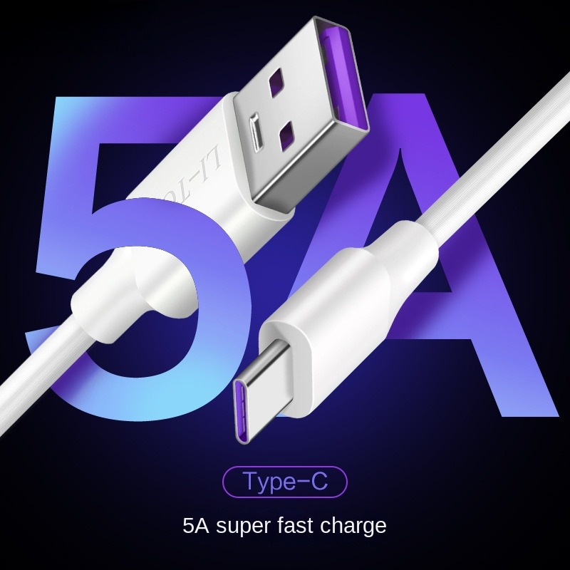 5A 6A Super Fast Charging Cable TypeC Applicable mate30 pro P40 60 V40 High-Speed Charging Data Cable