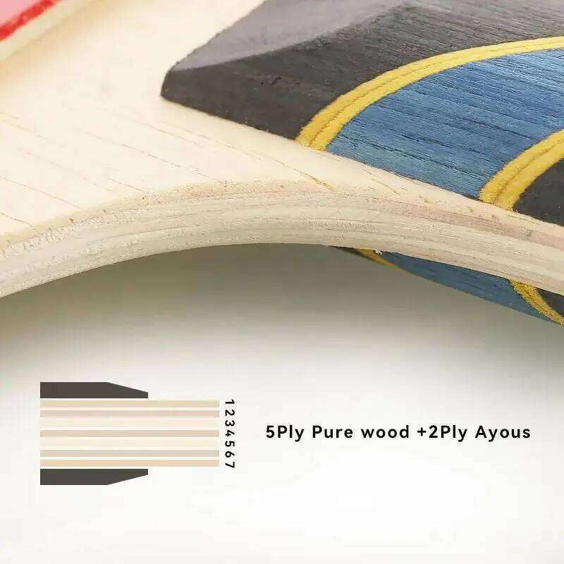 1 PCS 7-Ply Table Tennis BOER S5 Series Racket with Bag Offensive Ping Pong Paddle Training