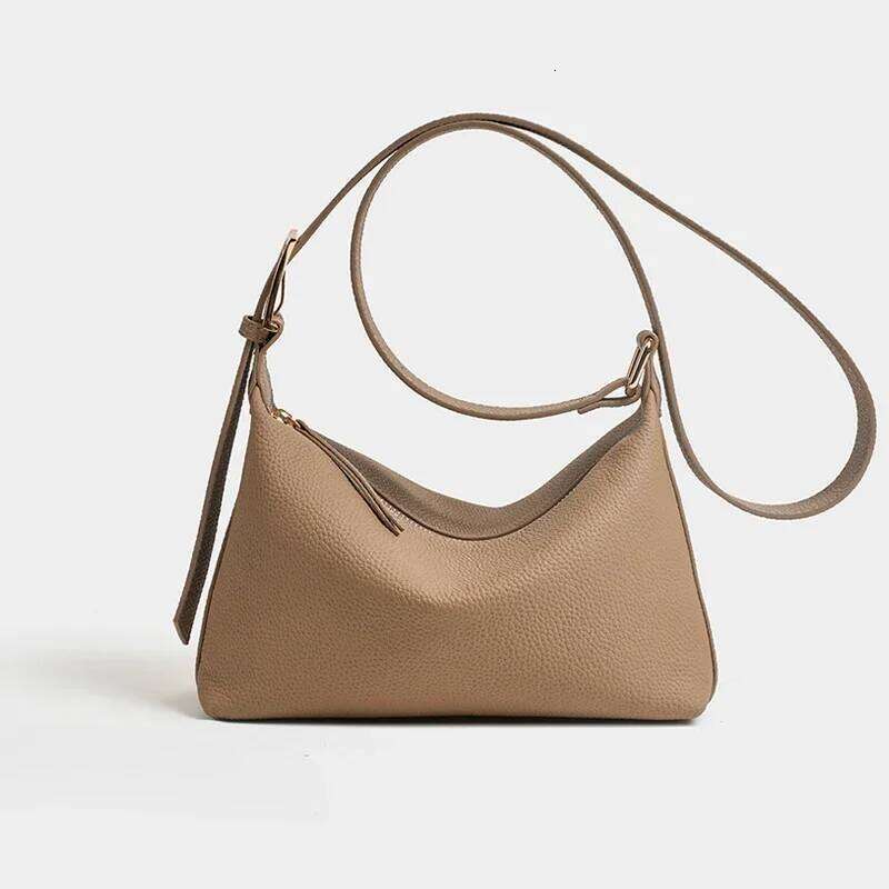 Designer Bags 2025 Women's Cow Genuine Leather Dumpling Crossbody Bag Female Large Capacity Shoulder Bags Ladies Trendy Messenger Handbag Purse L