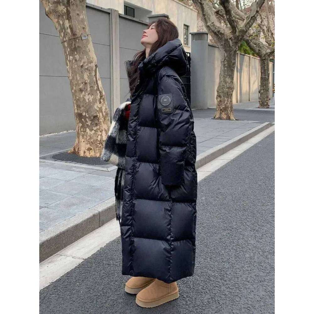 Winter Women Clothing Warm Long Parka Thick Over-the-knee Puffer Jacket Zipper Black Cotton-padded Coats Windproof Jackets New