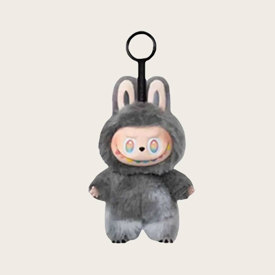 Cute labubu doll keychain big into energy keychains cute blue plush bag charm pvc keyring v3 desktop decoration monsters face toys ba016 L250705FQOS