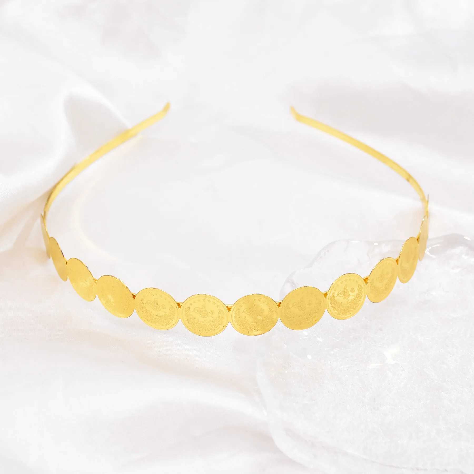 Bilayer Coin Women Hair Jewelry Golden Wedding Party India Ethnic Bride Statement Headband Charms Afghan Hairwear Feminine Z250605