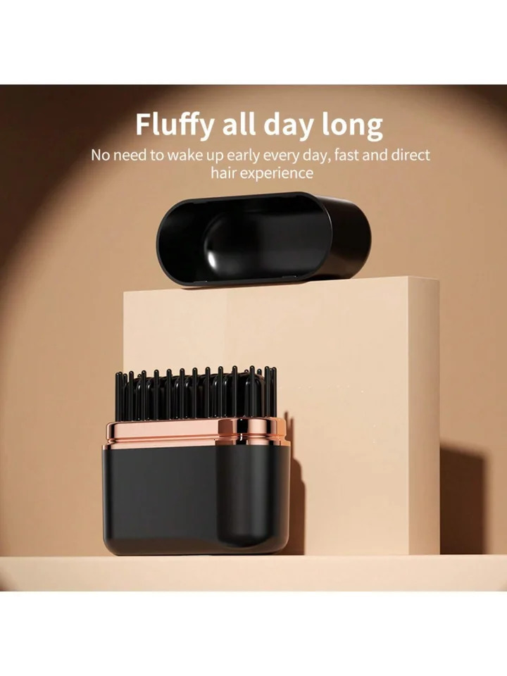 wireless straight hair comb negative ion non-harmful portable straight-rolling dual-purpose lazy charging hair straigh 250605