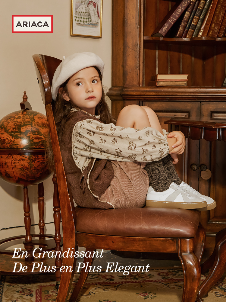 ARIACA children's shoes girls board shoes leather white shoes 2025 new spring and autumn models casual shoes children's de training shoes