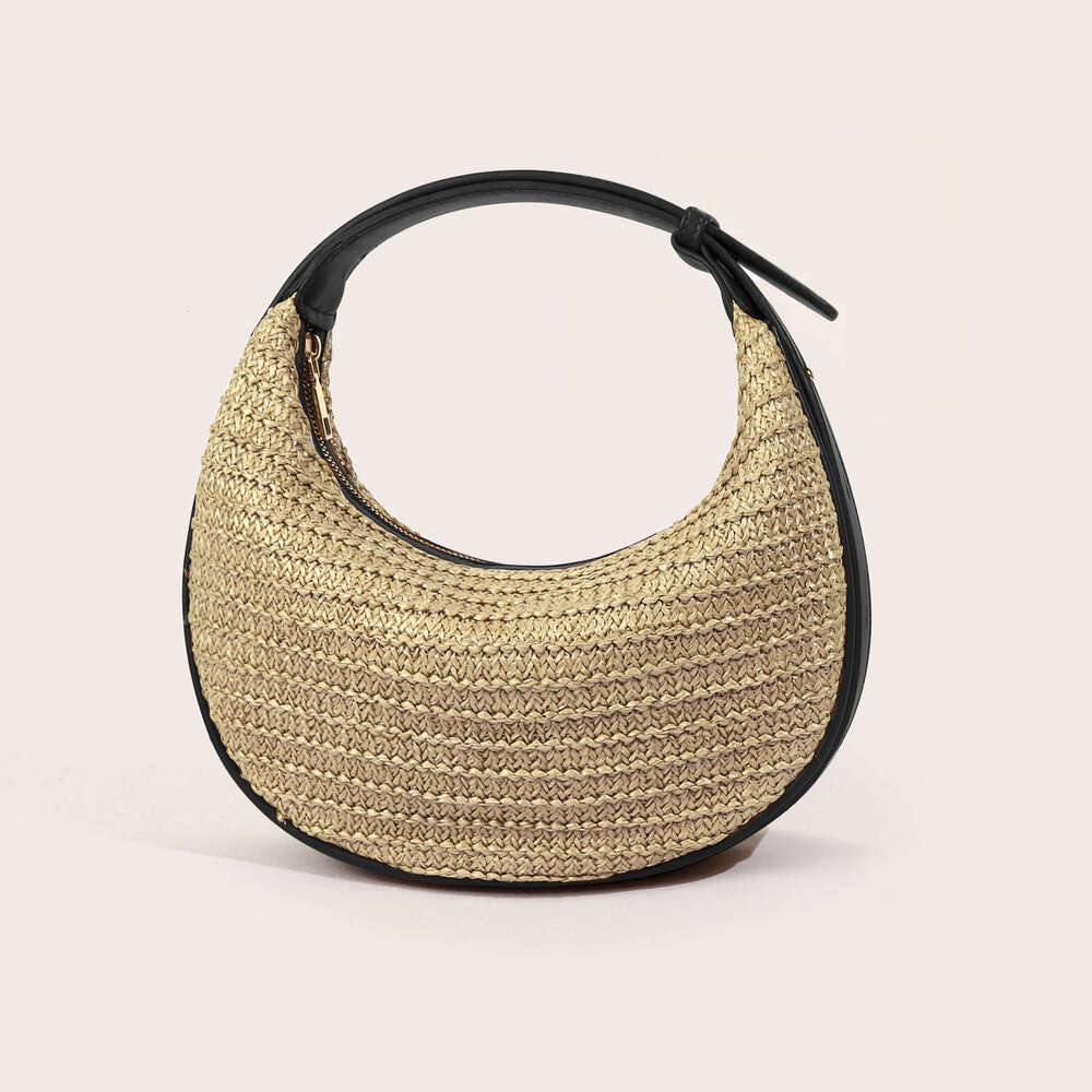 Summer New Style Woven Moon Versatile Shoulder Underarm for Women Niche Crossbody Bag Lightweight
