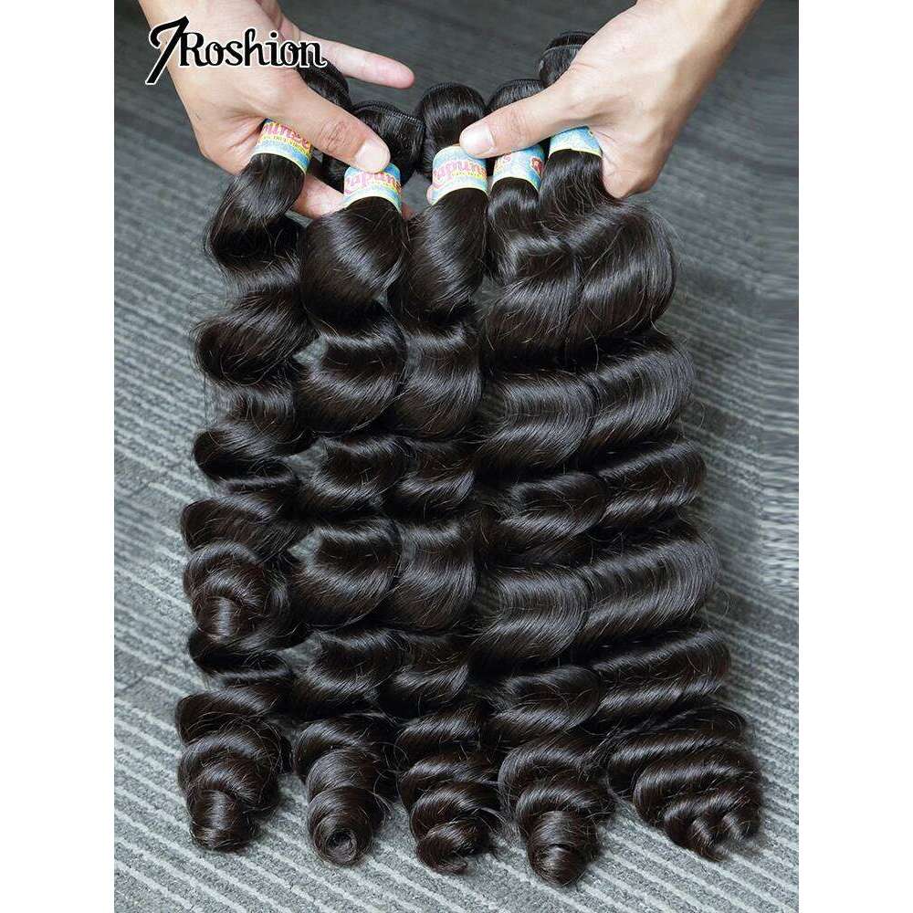 30 36 Inch Brazilian Raw Virgin Unprocessed 100% Human Hair Extensions Loose Wave Bundles Double Weft Bulk Braiding