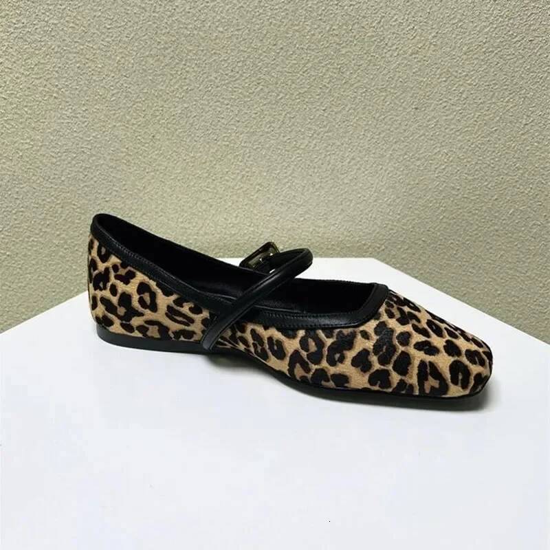 Ddmyoutdoor Fashion Women S Flat Round Toe Leopard Print Casual Woman Breathable Slip On Outdoor Soft Mary Jane Shoes Outdoor Shoes