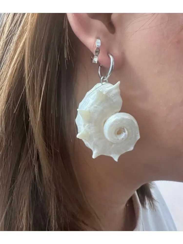 Natural Shell Conch Pendant Necklace Womens Summer Beach Jewelry Gift Y250605