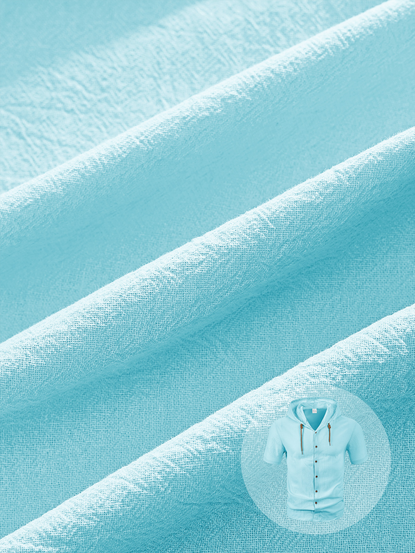 Summer Casual Shirts For men Cotton Linen Hoodies Men Summer Thin Breathable Linen Loose Hooded Men's Short-Sleeved Shirt Size: S-3XL (European S