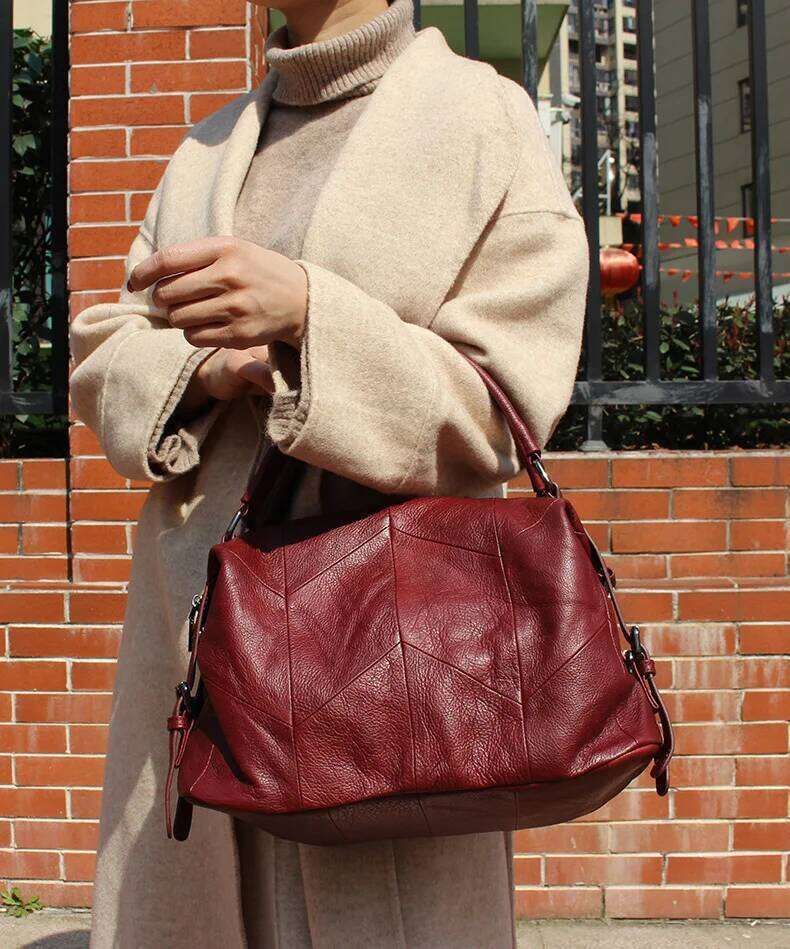 2021 Women Genuine Leather Handbag Elegant Tote Ladies Shoulder Crossbody Bags Large Capacity Designer Handbags And Purses 2025/06/06