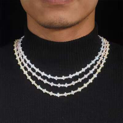 Wholesale Bulk Manufacture 925 Silver Moissanite Necklace for Men and Women Stylish Bracelet for All