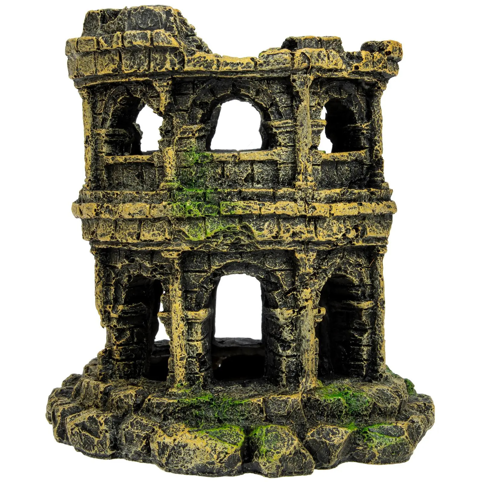 Resin Roman Colosseum Aquarium Decoration Figurine Safe Fish Tank L scape nament Pet Supplies Underwater Craft 250604