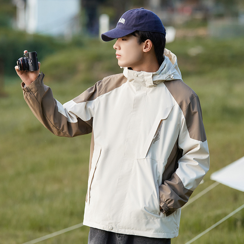 Ddmyoutdoor Outdoor Windproof And Waterproof Three In One Assault Jacket Winter Couple Style With Fleece Insulation Solid Color Versatile Sports Jacke