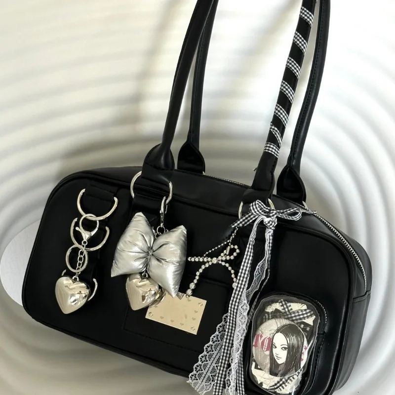 Harajuku Kawaii Ita Bag Women Handbag Underarm Bags Transparent Shoulder Boston Bag Casual Large Capacity Purse 250530