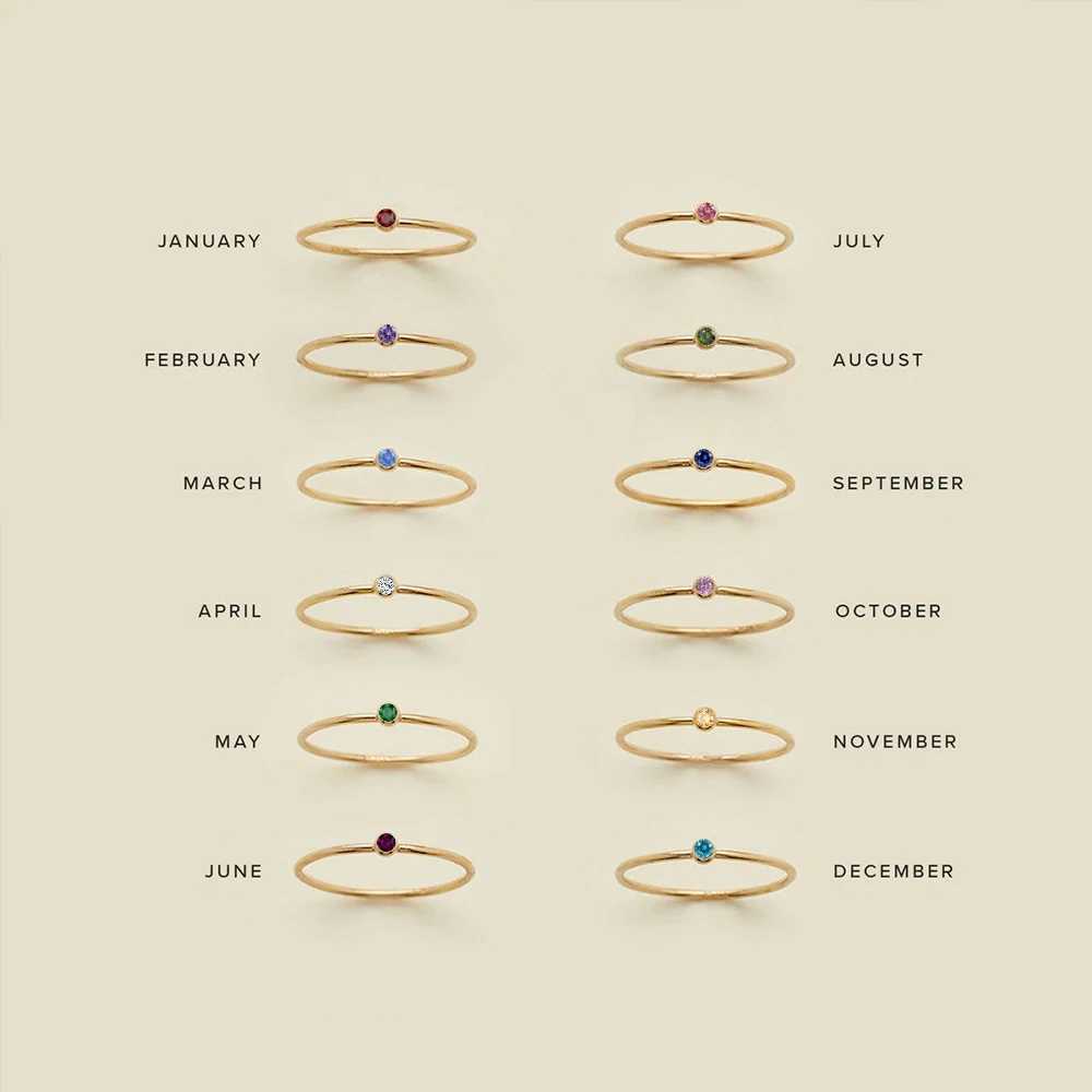 eManco Fashion Fine Jewelry Couple Birthstone Ring Original Niche Design Hip Hop Style Tide Street Style Accessories Factory Outlet W250606