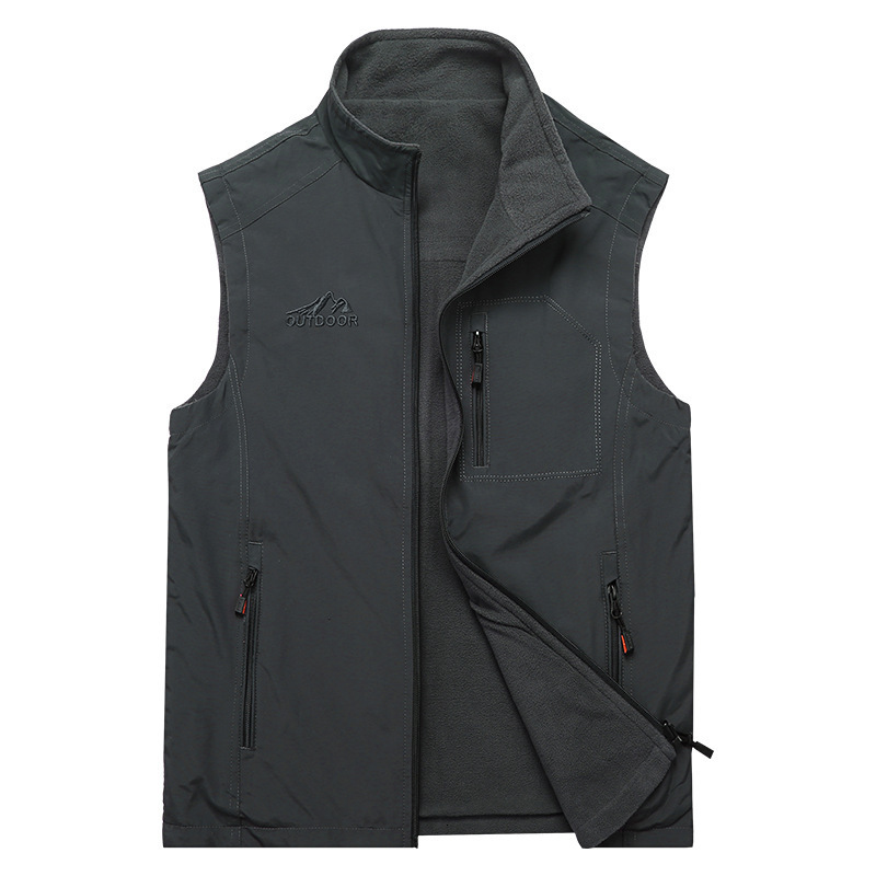 Ddmyoutdoor Sports Plus Velvet Men S Casual Outdoor Fleece Stand Collar Double Sided Wear Thick Vest Can Be Purchased In Bulk Jogging Suit