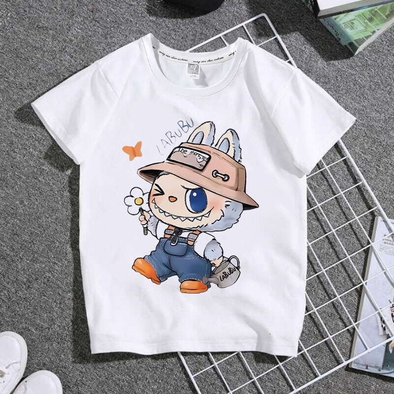Summer Labubu Anime Merchandise Short Sleeve Unisex Two-Dimensional Trendy T-Shirt Casual Versatile Top labubus labubu doll