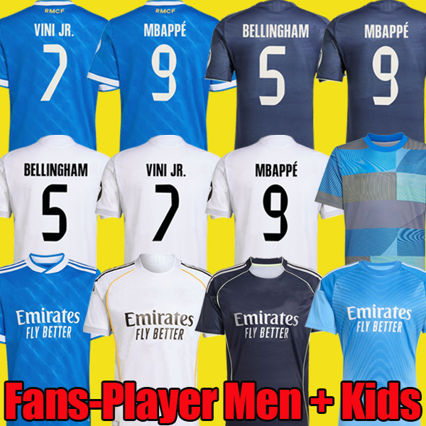25 26 fans player Real MBAPPE BELLINGHAM football shirts VINI JR MODRIC CAMAVINGA men kids kit sets 2025 soccer jersey women Madrids