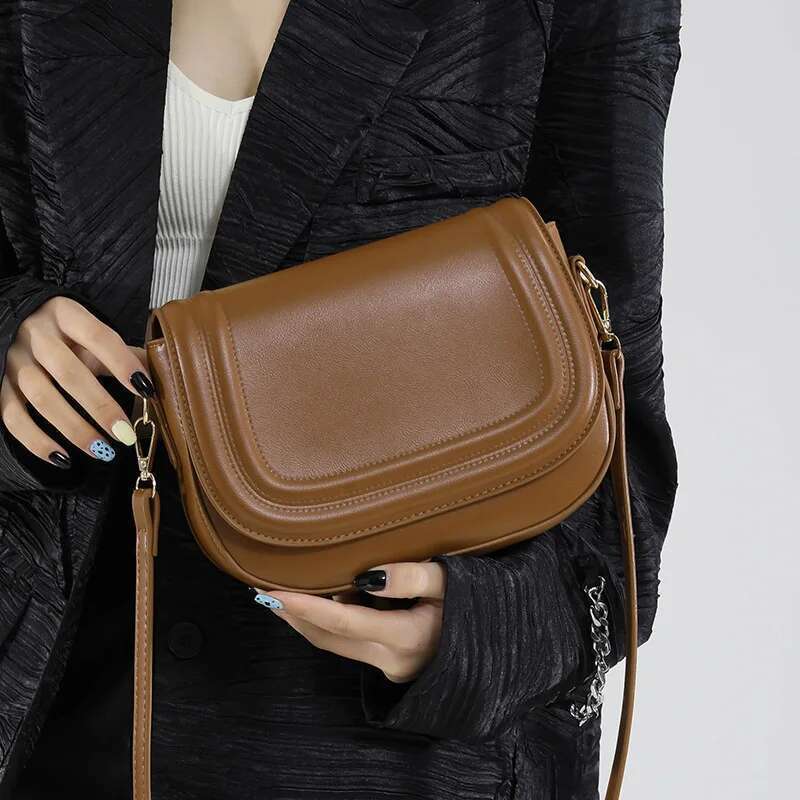 Bags For Women Saddle Crossbody 2025 Trend Designer Underarm Shoulder Bag PU Leather Ladies Handbags And Purses