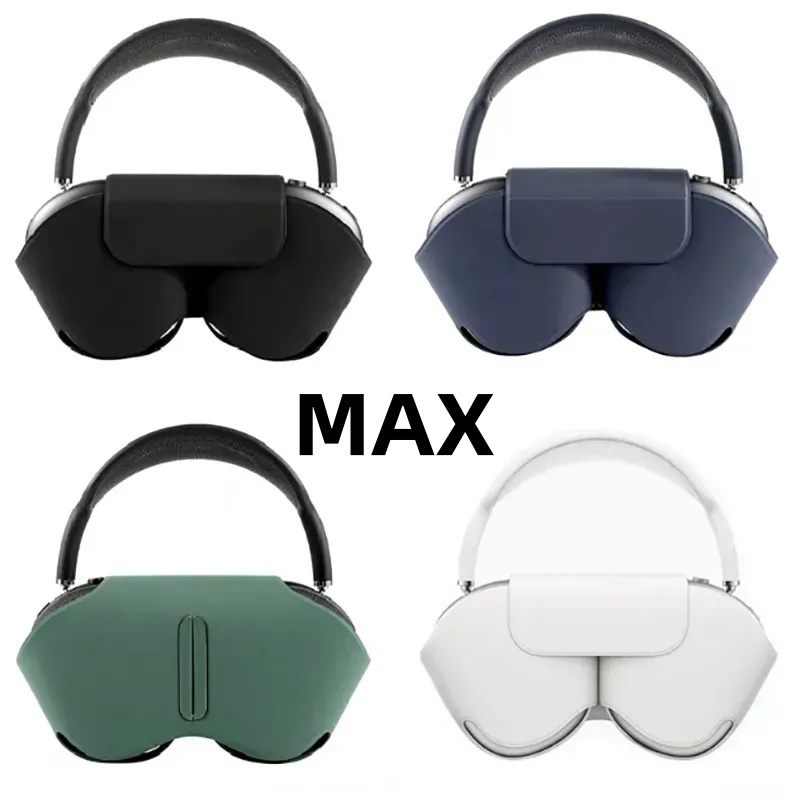 MAX Top ANC Metal Pro max air pro 2 3 4 Headband Headphone Accessories Transparent Solid Silicone Waterproof Protective case air Maxs Headphones Case