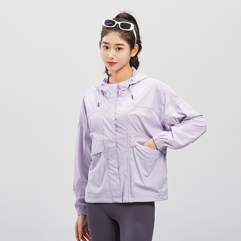 Ddmyoutdoor New Short And Waist Fashion Ice Silk Loose Version Sunscreen Clothing Women S Outdoor Skin Windbreaker Coat Jogging Suit