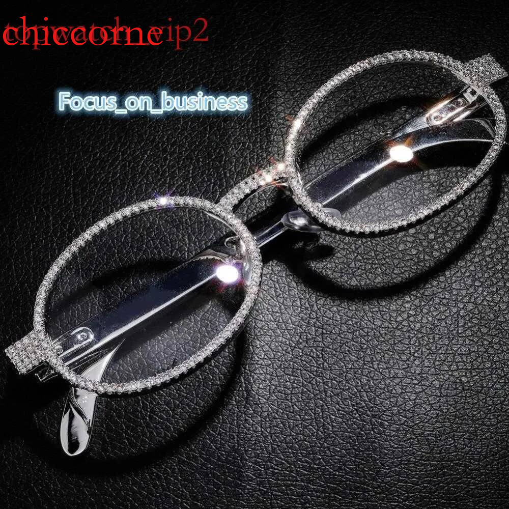 Personalized hip-hop sunglassesCustom Moissanite Ice out Glasses frame Setting Mens Dia Sunglasses