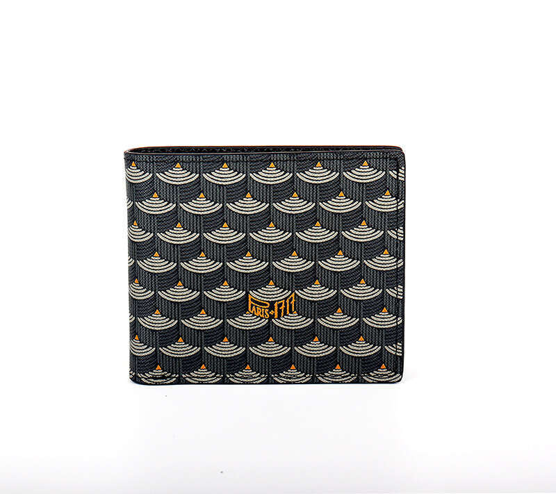 Faure le Page Genuine Leather Holder Fish Scale Pattern Card Case Classic Coin Purse Printed Wallet