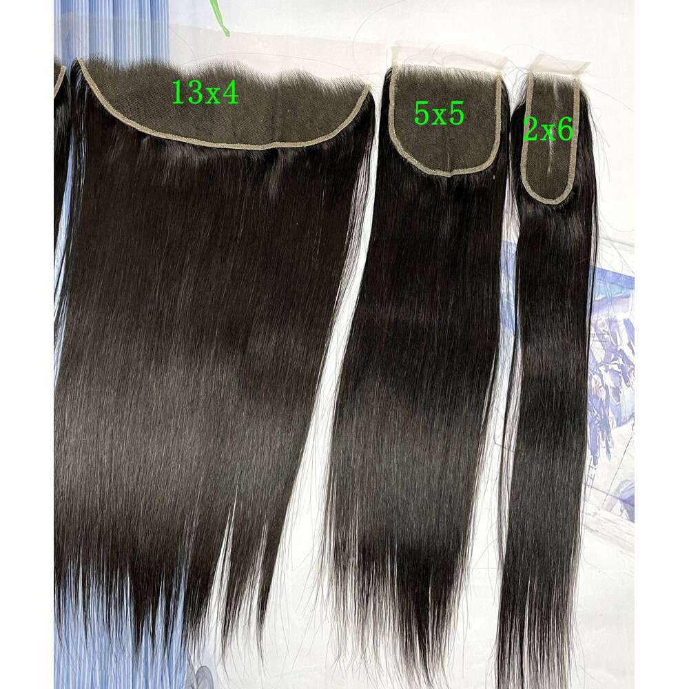 3/4+1 Double Drawn Vieamese Bone Straight Bundles 13x4 Frontal Raw Human Hair Bundle with 2x6/5x5 HD Lace Closure