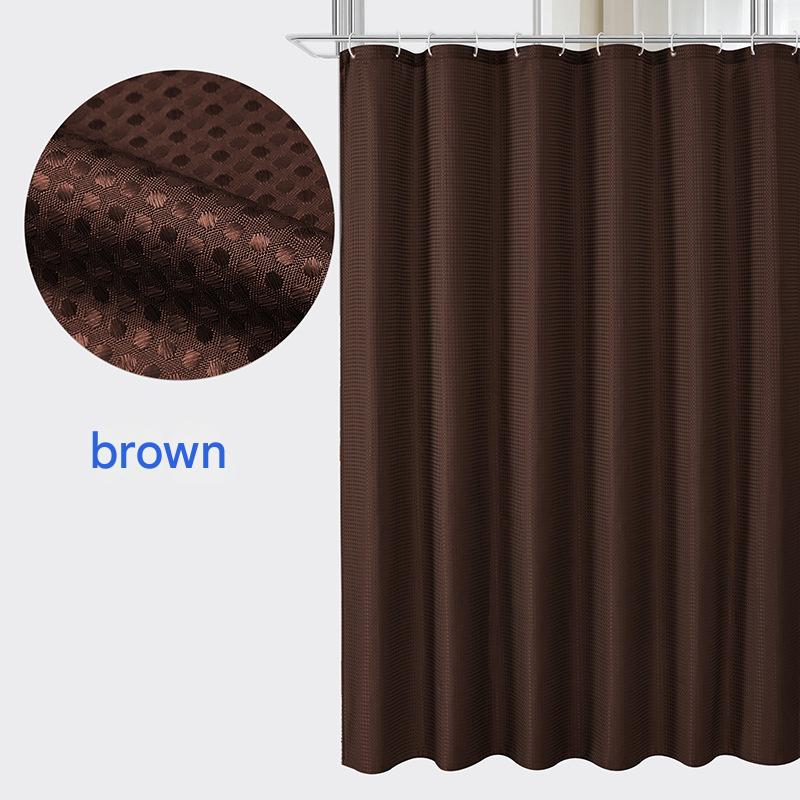 B344 plain waffle waterproof and mildew-proof polyester shower curtain bathroom curtain toilet partition curtain shower curtain