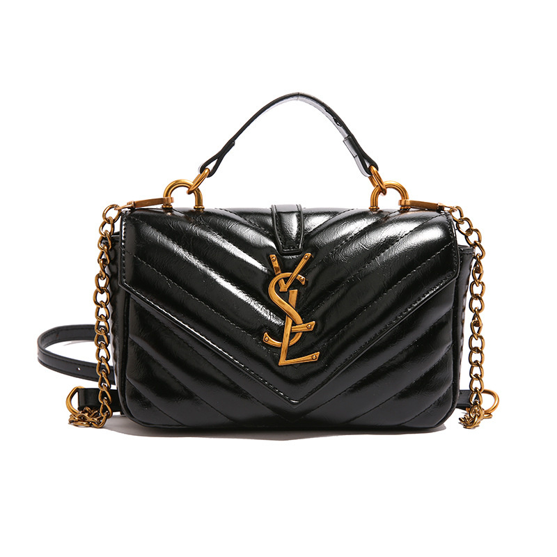 Designer bag free shipping 2025 new fashion luxury high-end texture chain small square bag single shoulder crossbody bag for womens