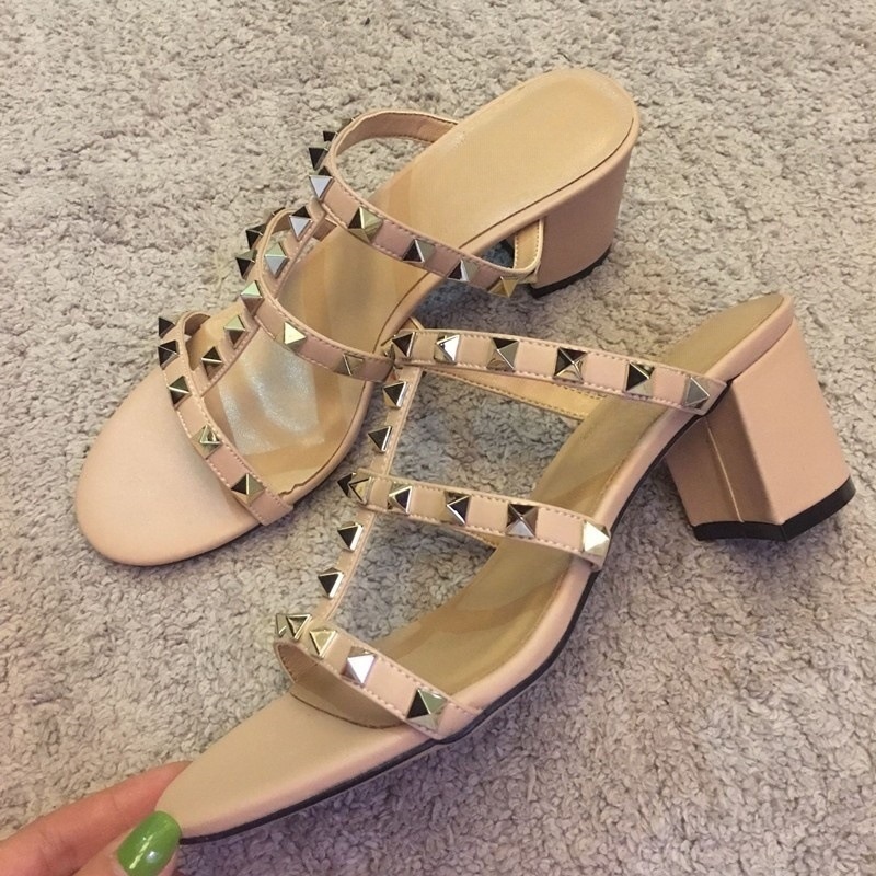 2025 Summer New Luxury Designer Women's Dress Shoes with Free Shipping, Khaki Black, White, Blue Summer New Fine Heel Women's Shoes