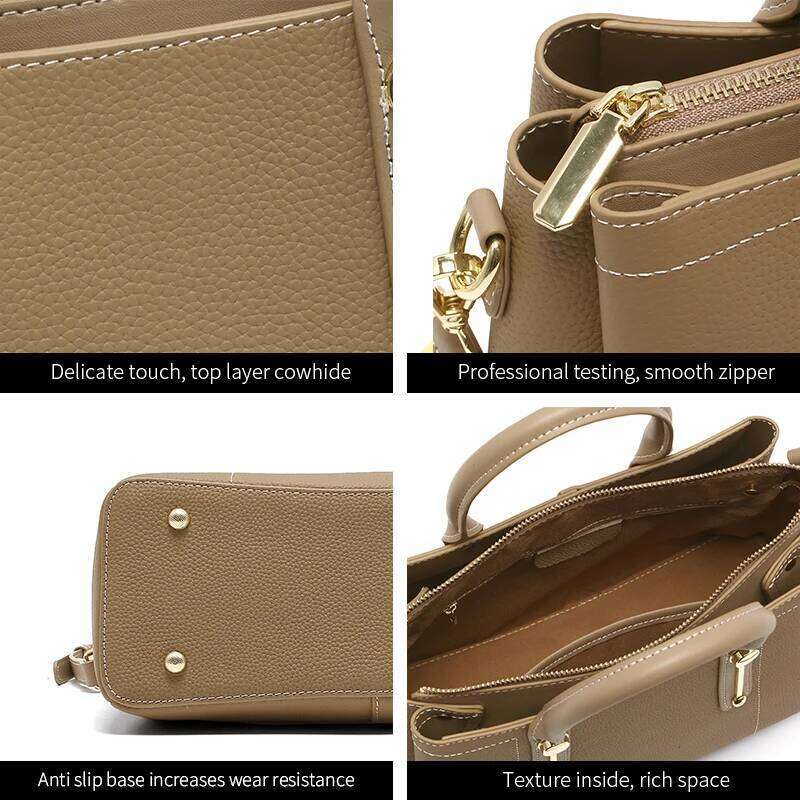 Designer Bags 2025 Women's Natural Cow Leather Shoulder Bag Female Fashion Designer Handbags Ladies Retro Cowhide Tote Crossbody Bags Girls Luxur