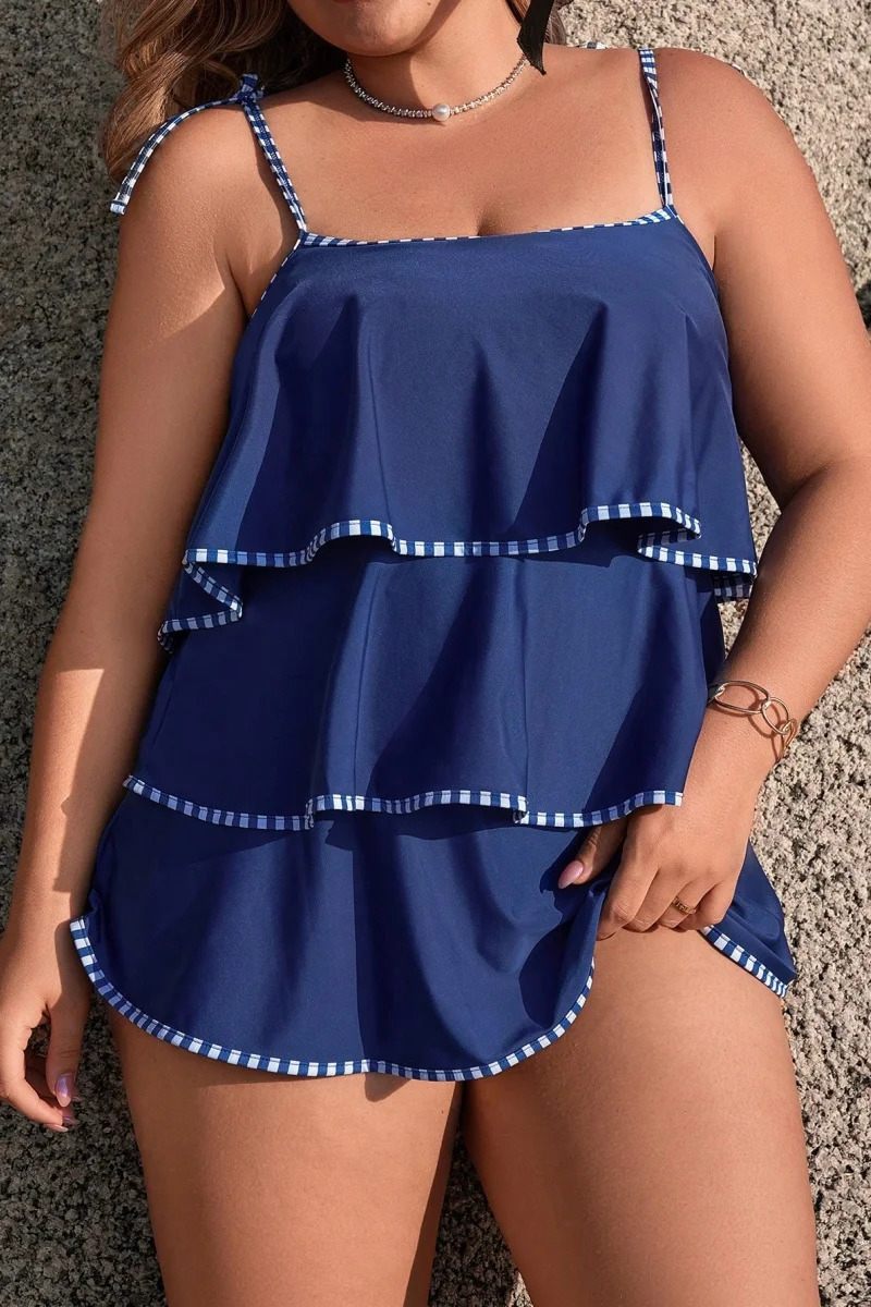 2025 Women Swimsuit Two Piece Swimwear Plus Size Push Up Large Big Floral Swimming Suits Beachwear Bathing y250605Z