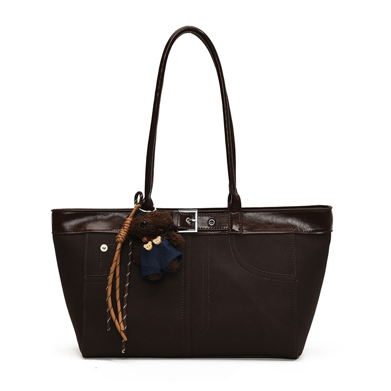 Large Shopping Bag Capacity Shoulder Bag For Women Free Shipping 2025 Spring New Designer Fashion Retro Casual Handbag Tote Bag Square Bag