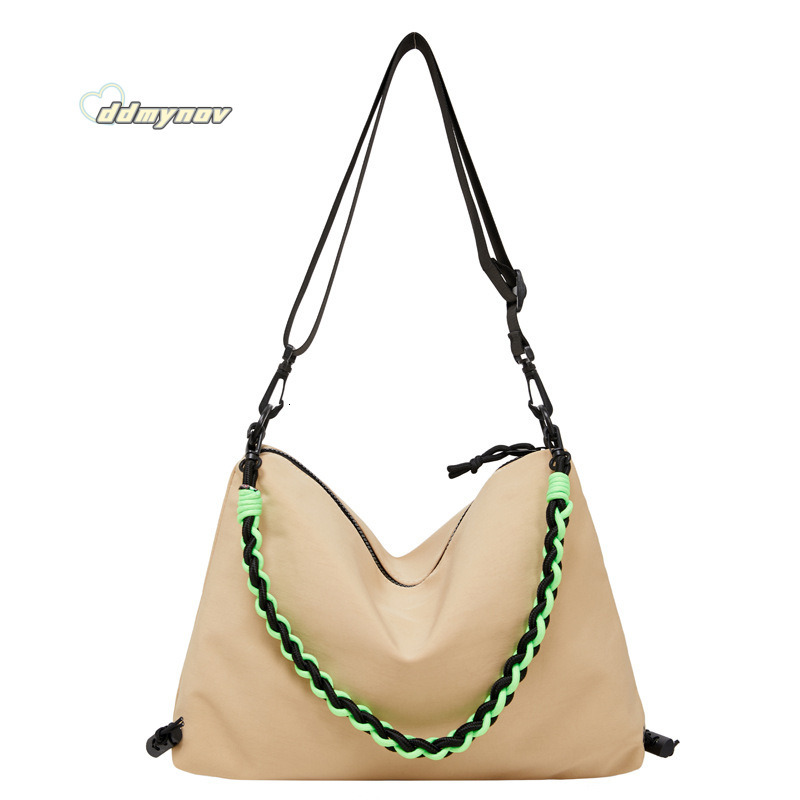 Dopamine Hot Girl Nylon Large Capacity Women Sweet Cool College Class Book Shoulder Crossbody Bag for Girls ddmynov