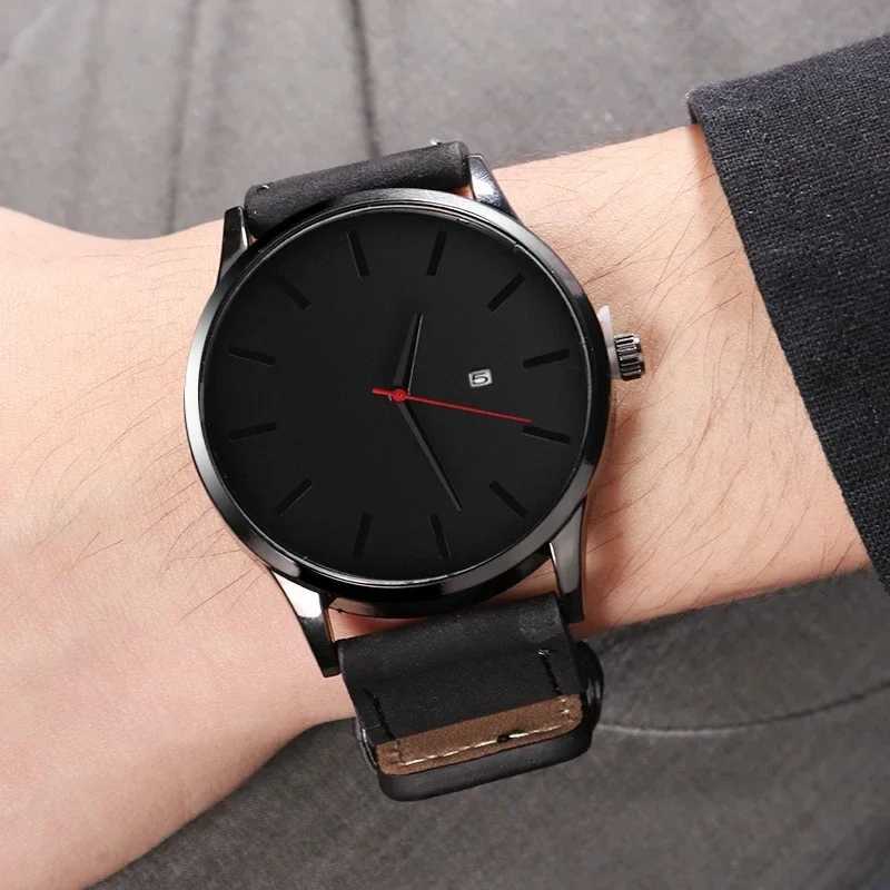 Military Sport Casual Leather Mens Watch Top Brand Fashion Analog Quartz Wristwatch for Man Simple Male Clock relogio masculino Y250605