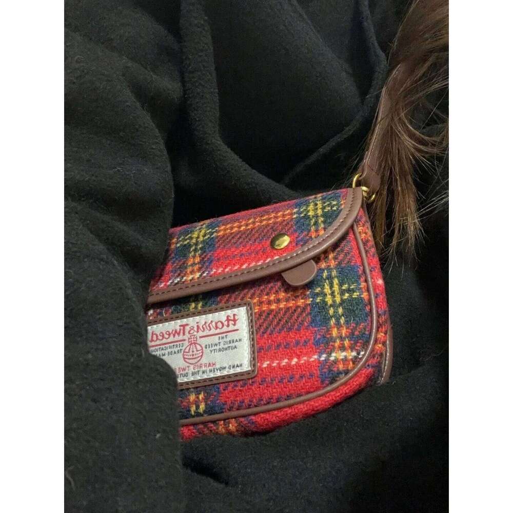 Designer Brand Bolsa Feminina New High Quality Woolen Plaid British Style Crossbody Bag Vintage Shoulder Bags For Women Hot Sale