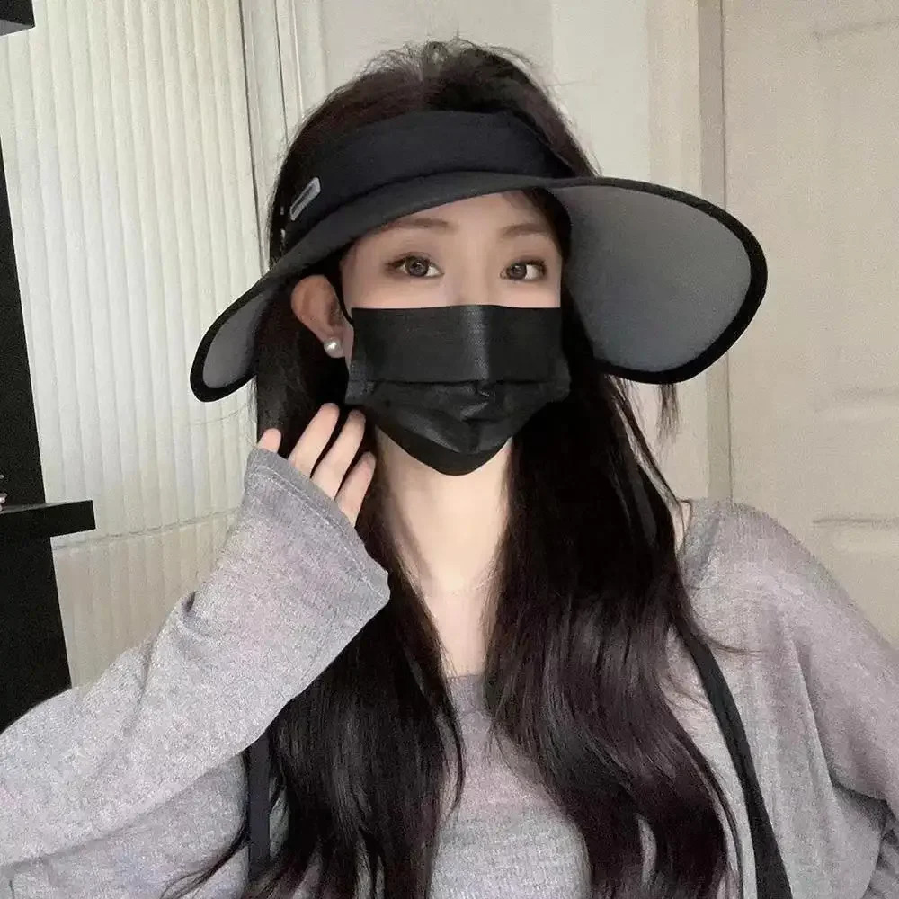 summer womens hat Ice silk large brim sun block hat UV protection all visor hat empty sun hat 250603