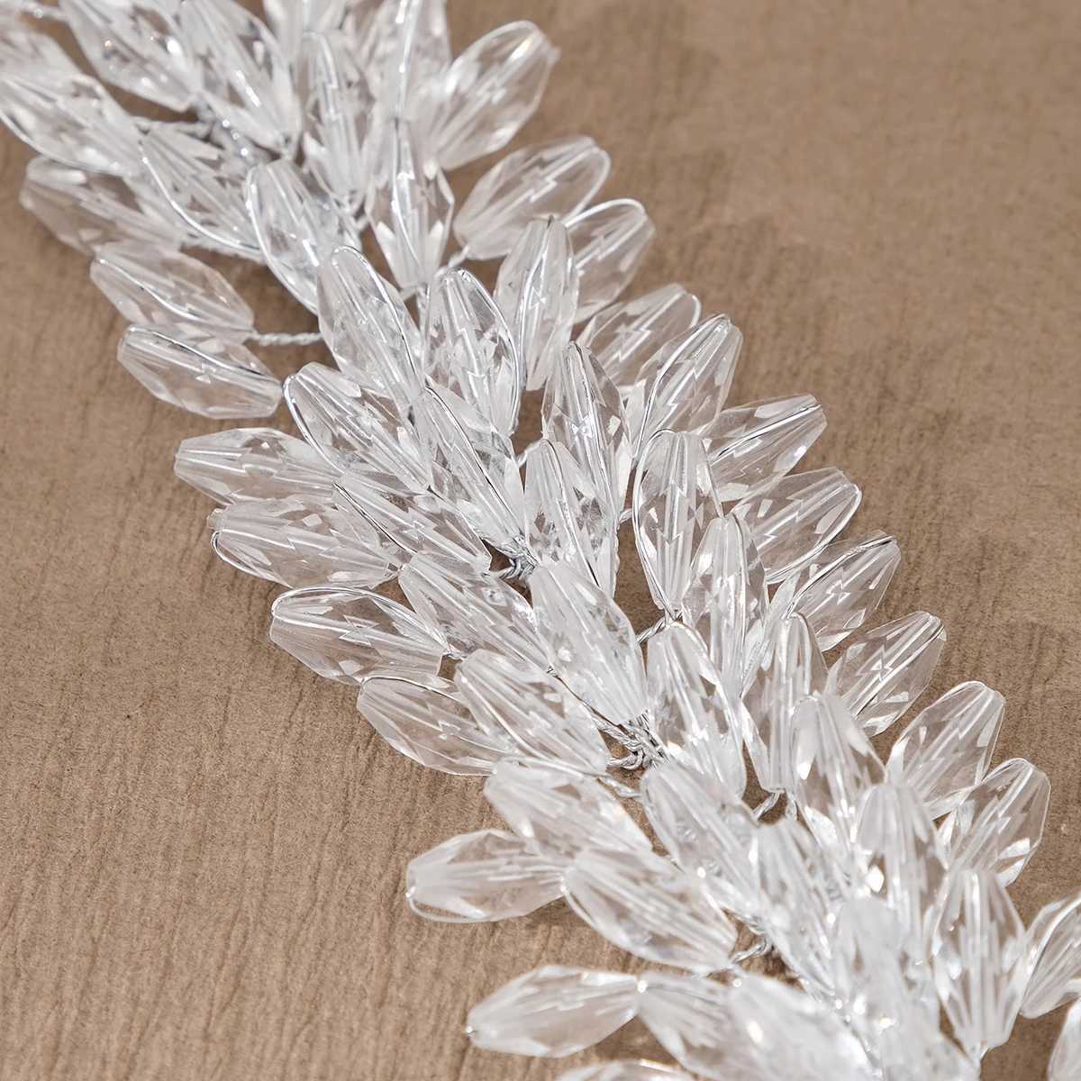 Bridal Wedding Crystal Beaded Heavy Duty Hair Bands Luxury Headbands For Women Holiday Headwear Elegant Hair Accessories Z250605