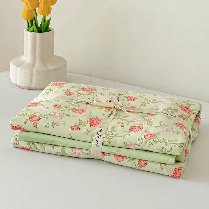 Comforter Botanical Flowers Garden Ultra Soft Breathable 100% Nature Cotton Bedding Sets With Flat/Fitted Sheet 2 Pillowcases T250606