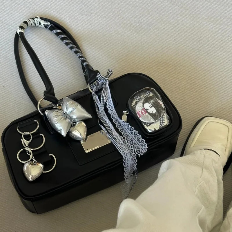 Harajuku Kawaii Ita Bag Women Handbag Underarm Bags Transparent Shoulder Boston Bag Casual Large Capacity Purse 250530