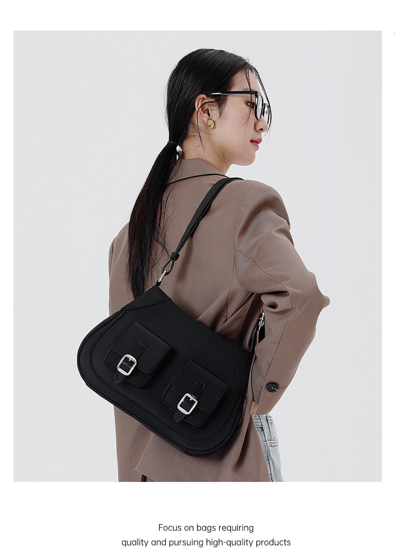 Free Shipping 2025 Summer New Commuter Nylon Casual Versatile Retro Underarm Large Capacity Luxury Single Shoulder Designer Bags Crossbody Bag Light L