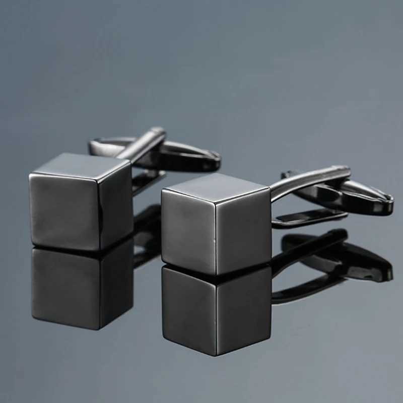 High quality brass material silver laser pattern building block Cufflink fashion mens French shirt Cufflinks wholesale retail W250606