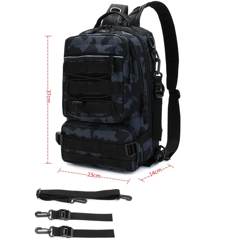 Fishing Tackle Backpack Storage Bag Men Outdoor Shoulder Fishing Lure Gear Bags with Rod Pole Holder Camping Hunting Hiking Pack 250603