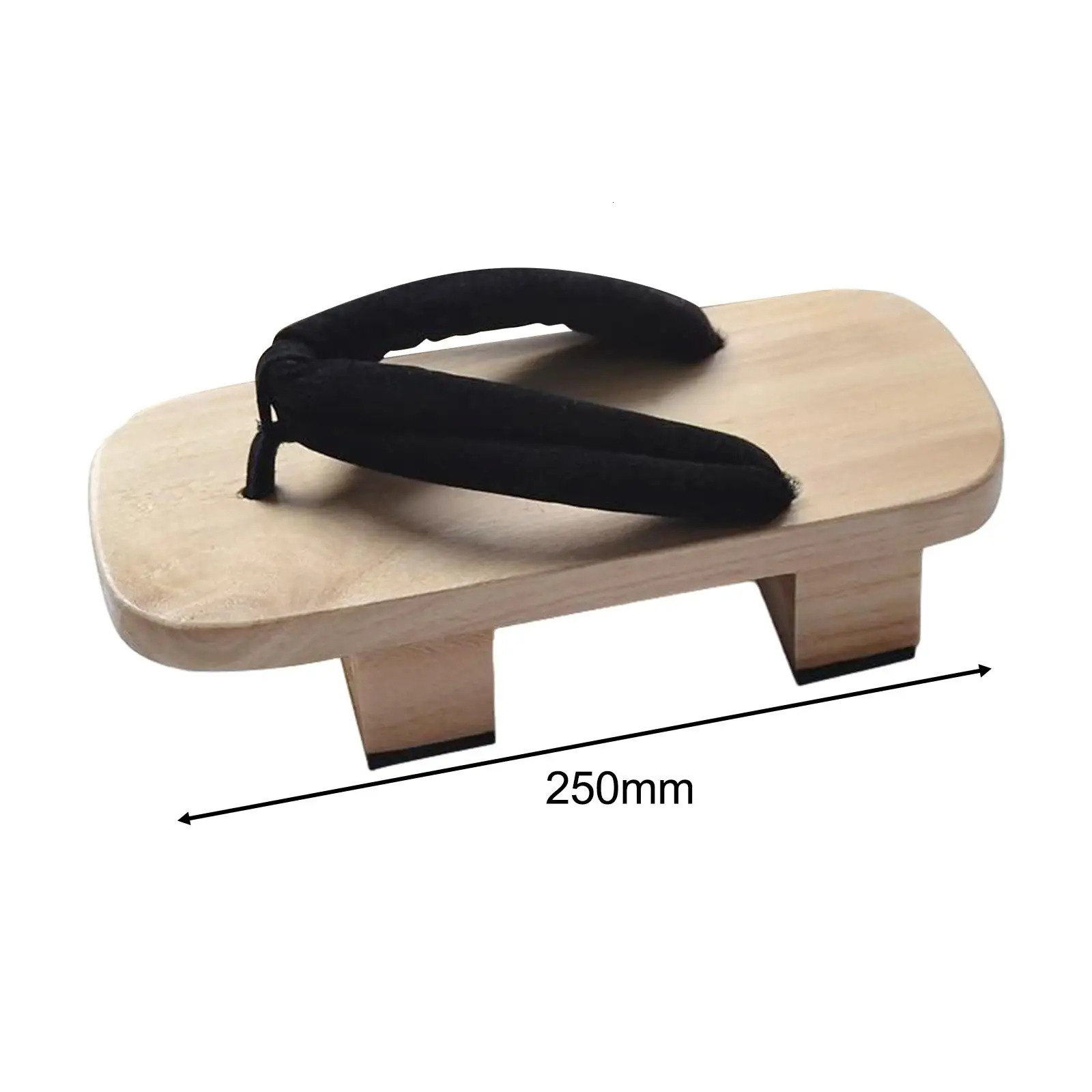 Japanese Wooden Sandals Clogs Shoes Stylish Flip Flops for Stage Performance Nonslip Bottom Cosplay Costume Apartment Carnivals 250604