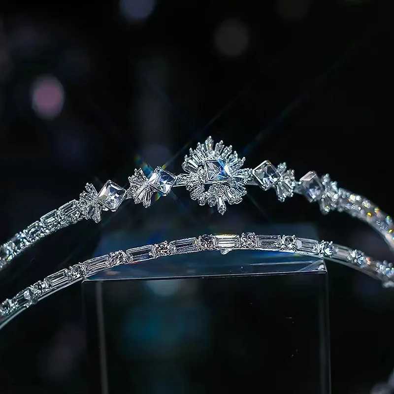 Fashion Luxury Bridal Crowns Women Tiaras Rhinestone Crystal Diadem Bride Headband Wedding Banquet Hair Accessories Headdress Z250605