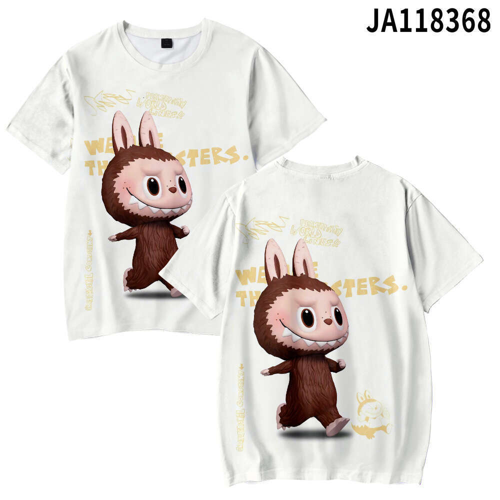 Labubu 2024 New Style Labubu 3D Digital Print Cosplay Short Sleeve