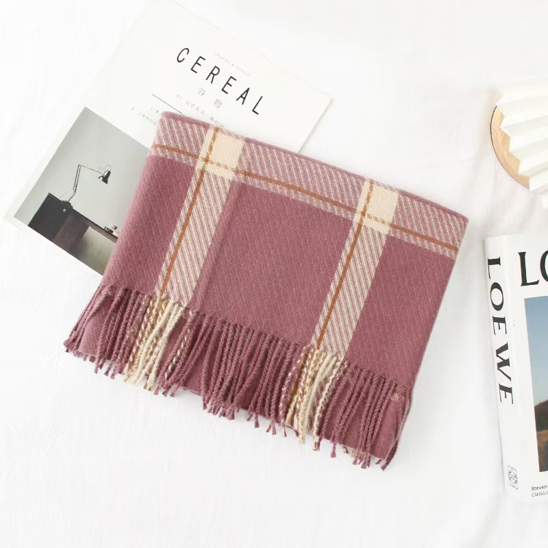 T899 cashmere scarf women's autumn and winter new warm neck scarf line large square Japanese and Korean small fresh outer shawl
