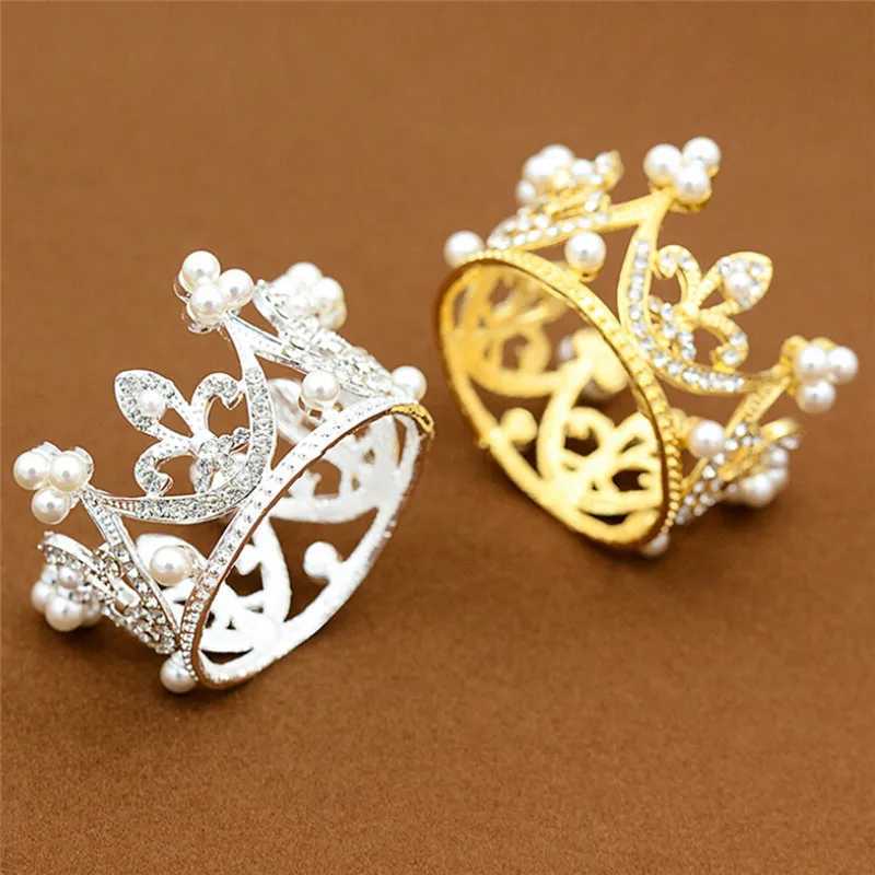 Mini Crown 5.5*3.8 CM Alloy Pearl Small Headdress Wedding Bridal Crown Jewelry Pearl Queen Princess Crown Crystal Hair Accessory Z250605